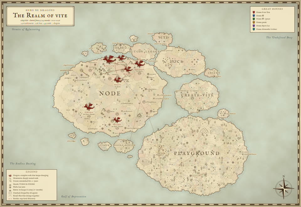 Fantasy map of vitejs/vite